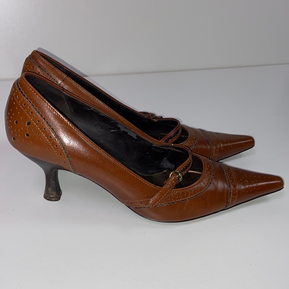 Paolo Shoes - Paolo | Vintage Pointed Toe Leather Stiletto Heels